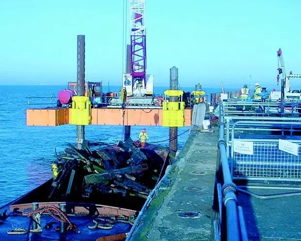 Howard Marines Zee Jack General was the main working platform for the Southend Pier works.