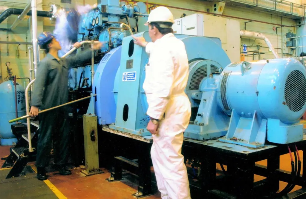 Students at South Tyneside College have added to their marine training facilities by dismantling, moving and re-assembling this medium speed engine themselves.