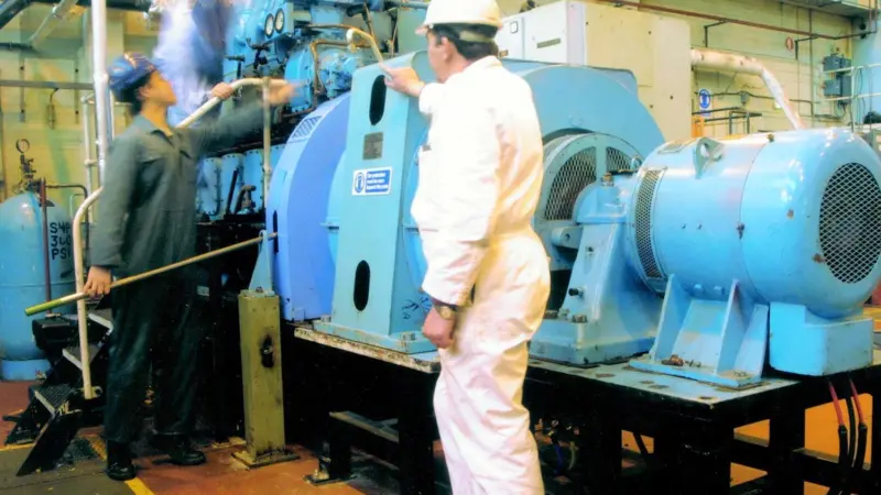 Students at South Tyneside College have added to their marine training facilities by dismantling, moving and re-assembling this medium speed engine themselves.