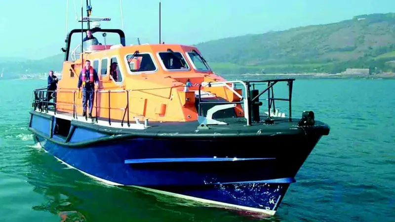 The RNLIs pre-production Tamar Class lifeboat was fitted with the first pair of production Cat C18 engines in the world.
