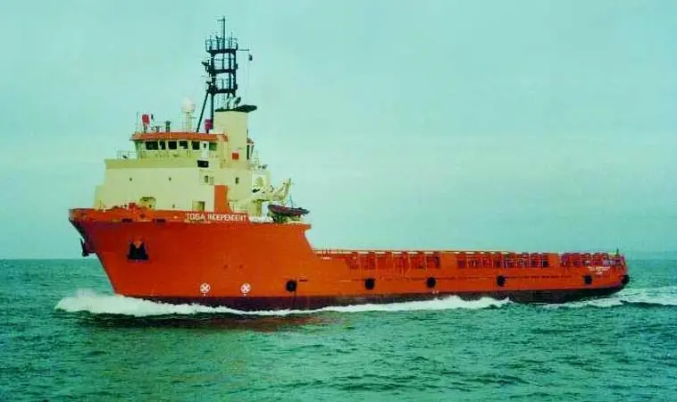 The Sealion newbuild Toisa Independent. (Photo by Baths Photographic of Bideford)