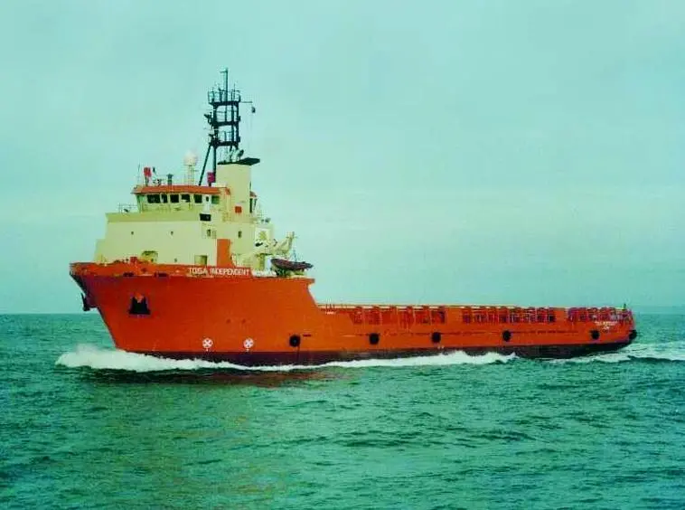 The Sealion newbuild Toisa Independent. (Photo by Baths Photographic of Bideford)