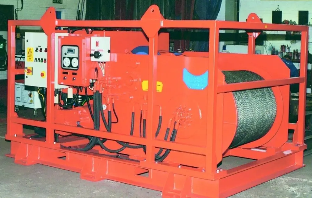 The winch for Southampton Oceanography Centre awaits delivery.