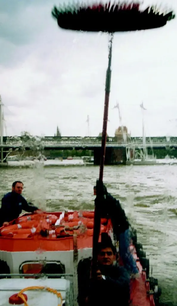 PHCleanings crew at work on the River Thames.