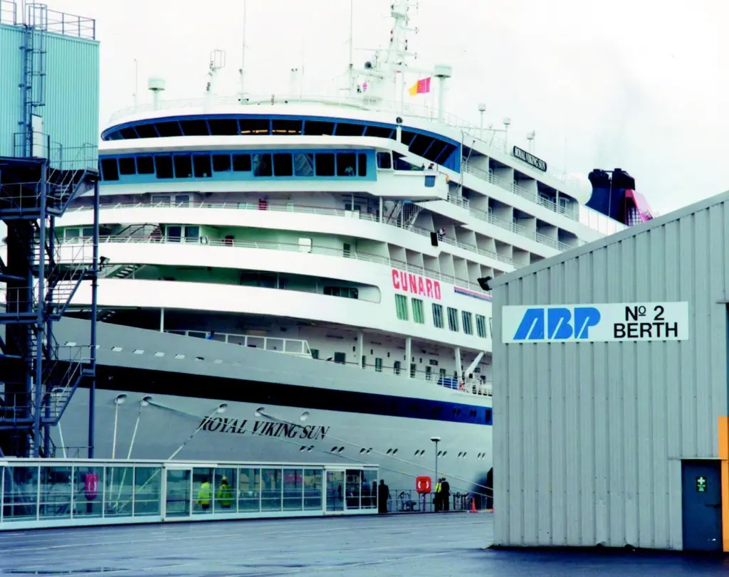 A ferry alongside at Millbay Docks current facilities.