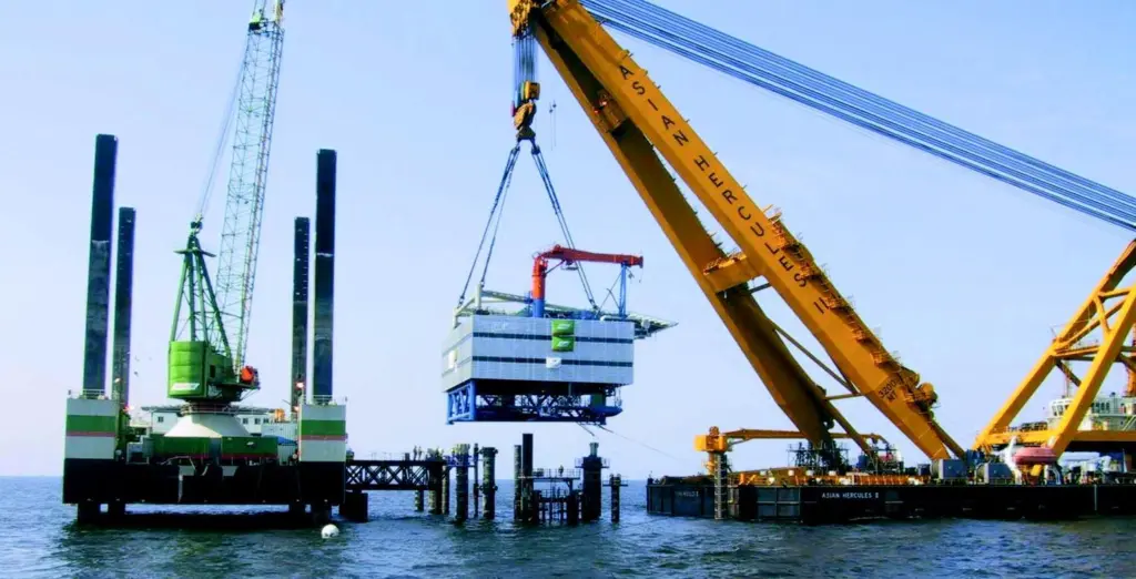 Many marine contractors in Europe have built dedicated assets to install offshore wind turbines