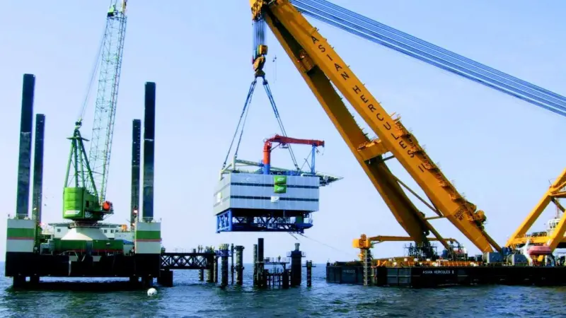 Many marine contractors in Europe have built dedicated assets to install offshore wind turbines