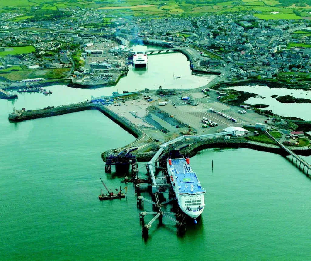An aerial view of Holyhead Terminal 5.
