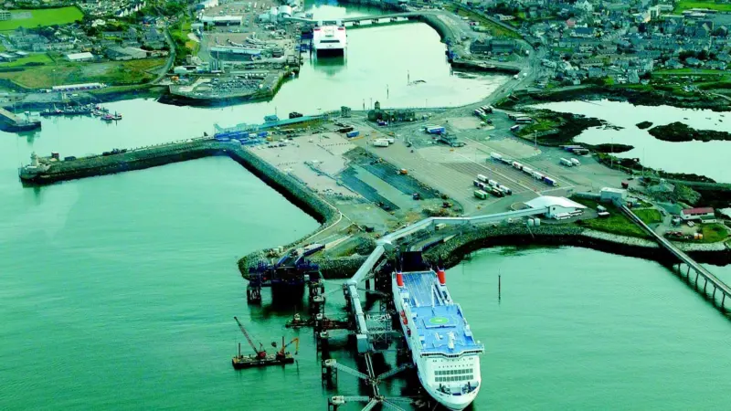 An aerial view of Holyhead Terminal 5.