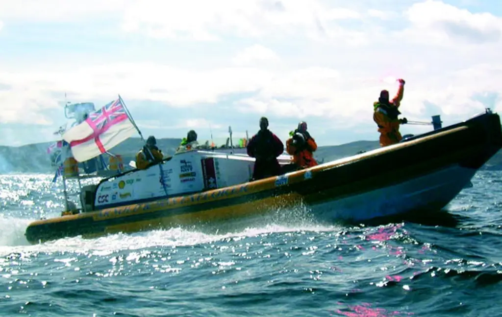 The Arnold & Sons Trans Atlantic Arctic Expedition team speed towards the conclusion of their successful crossing.