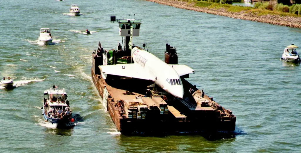 A flotilla of pleasure craft accompanied Concorde on its final flight.