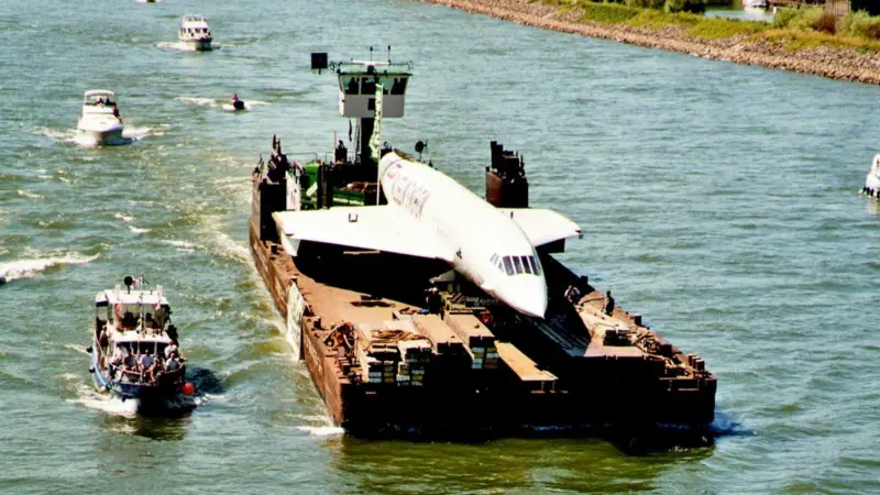 A flotilla of pleasure craft accompanied Concorde on its final flight.