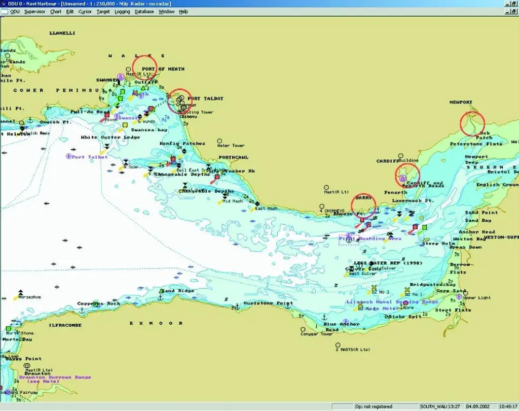 The five ABP South Wales ports circled will have a unified VTS s system, also linked to the Port of Bristol.