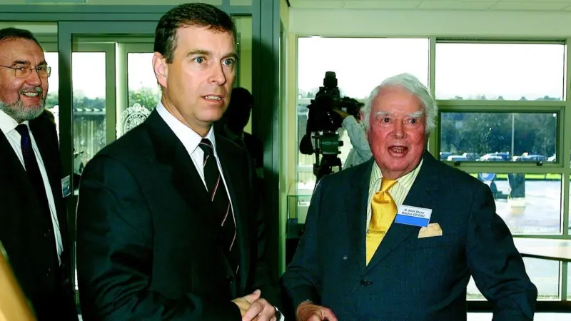 The Duke of York with Rear Admiral Steve Ritchie at the opening of the UK Hydrographic Offices new &pound;3.5m Archive building at Taunton.