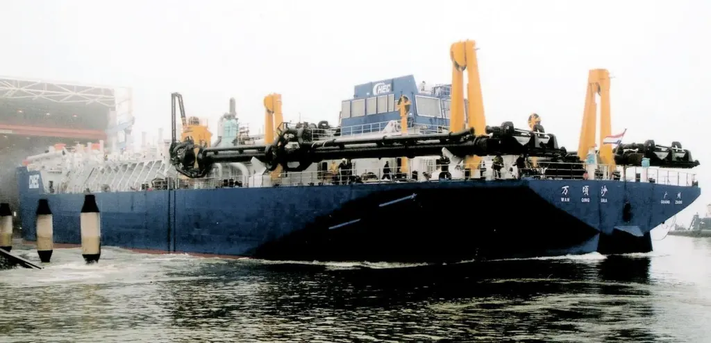 Wan Qing Sha nearly doubles the size of CHECs current largest dredger.