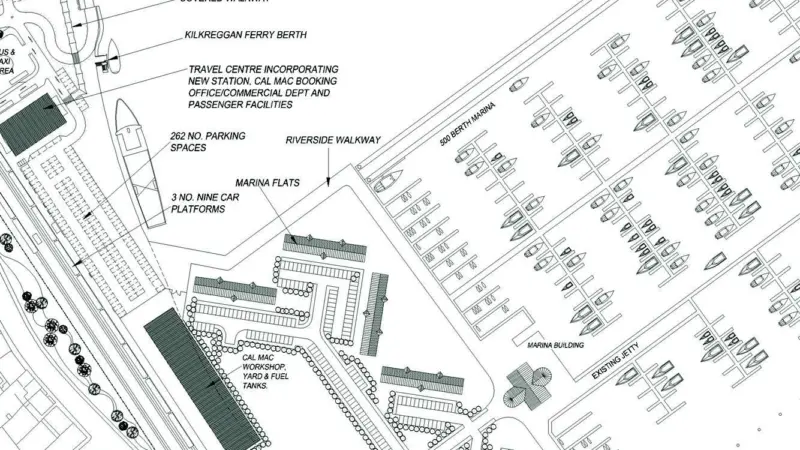 Proposed layout for Gourock Marina.