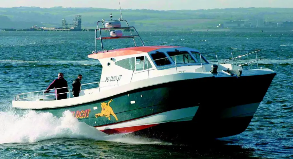 The secure seakeeping of Safehaven Marines new Wildcat design impressed skipper Phil Hunt and friends on the delivery voyage of Jo Dan IV.