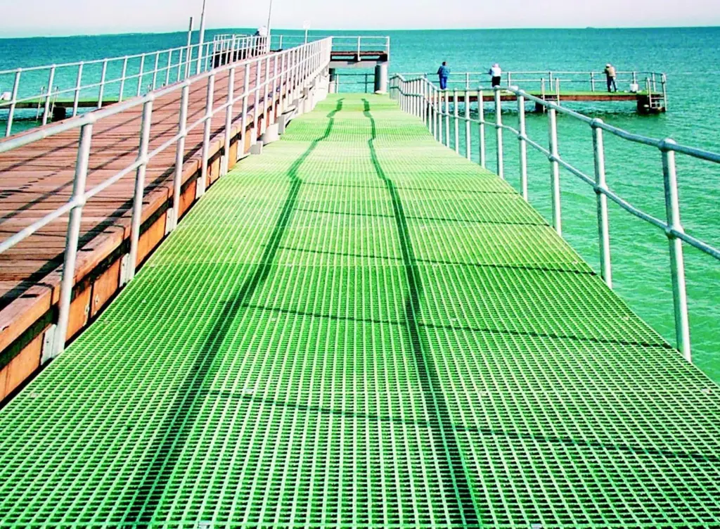 Fibreforce decking is particularly useful in areas subject to wave action.
