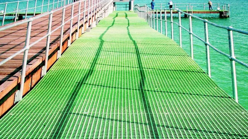 Fibreforce decking is particularly useful in areas subject to wave action.