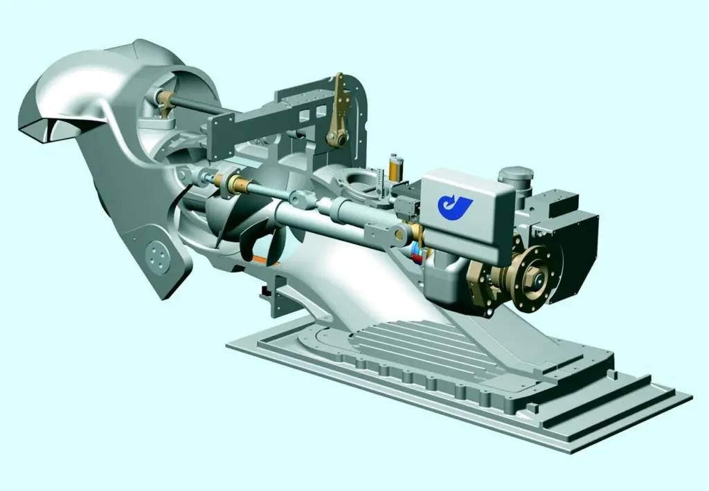 A cutaway view of one of Hamilton Jets latest models, the HJ403.