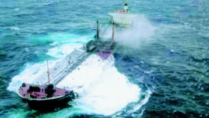 Had the crippled Prestige been towed to a place of refuge the ensuing pollution disaster could have been avoided.