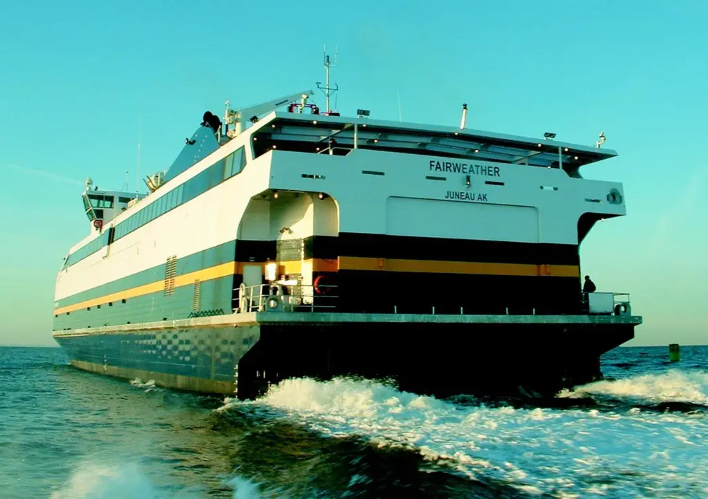 MV Fairweather heads north to Alaska.