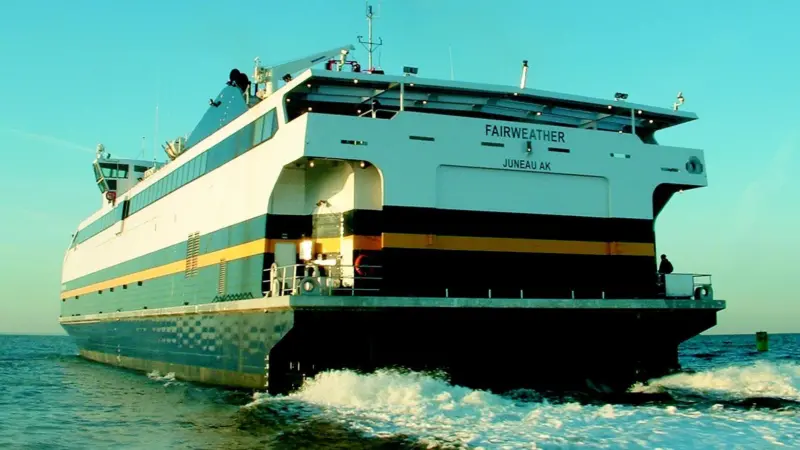 MV Fairweather heads north to Alaska.