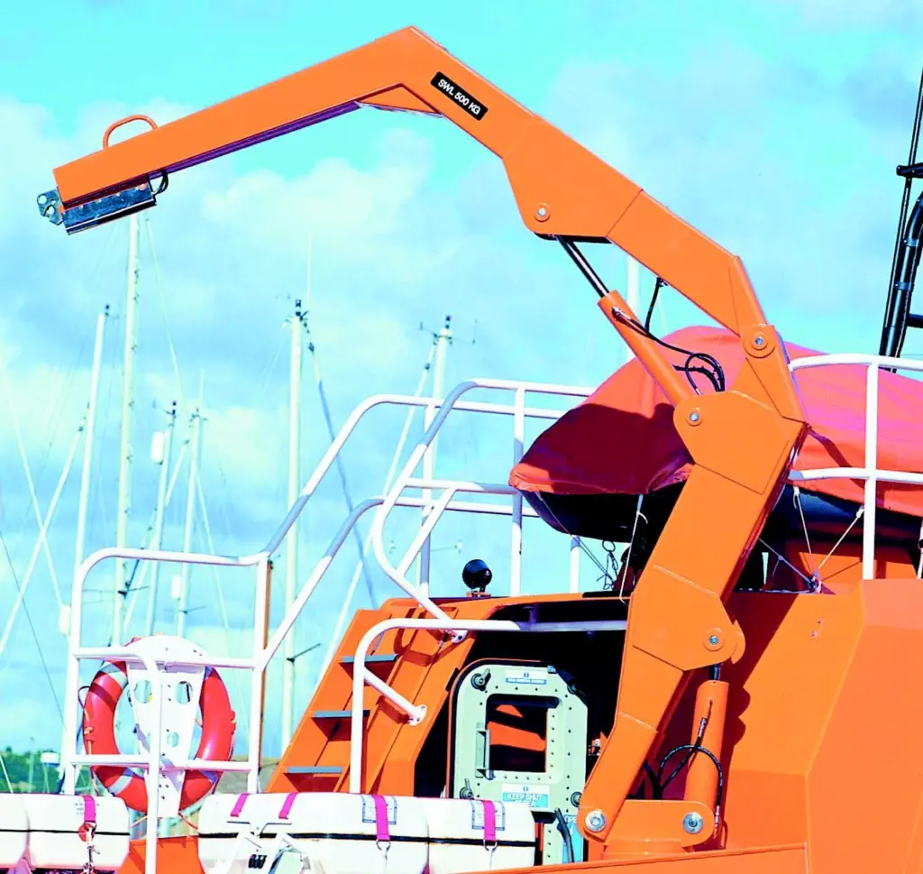 Crooney Marine will be showing the small crane designed for the RNLI at seawork.