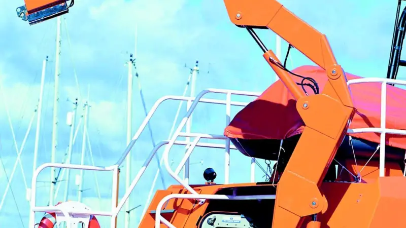 Crooney Marine will be showing the small crane designed for the RNLI at seawork.