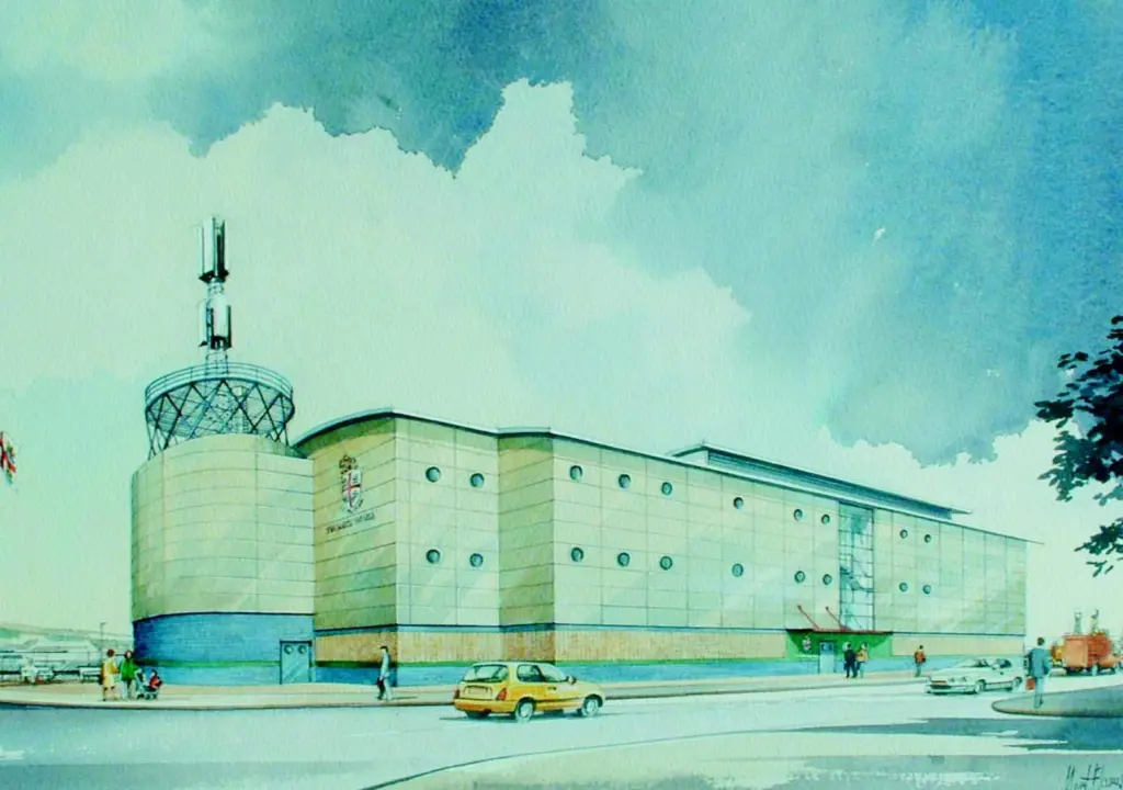 An artists impression of the new Trinity House buoy shed.