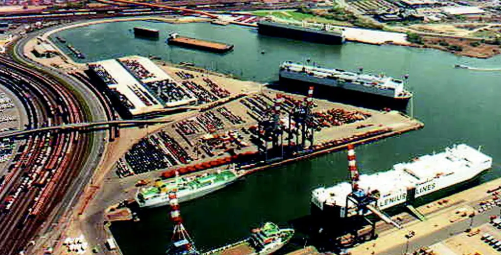 Bremerhaven car handling facility: now one of a trio of German port expansion sites.