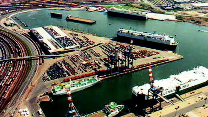 Bremerhaven car handling facility: now one of a trio of German port expansion sites.