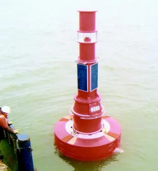 The service exchange tower and daymarks of this Eason Marine 3m buoy can be quickly removed or replaced to reduce maintenance costs.