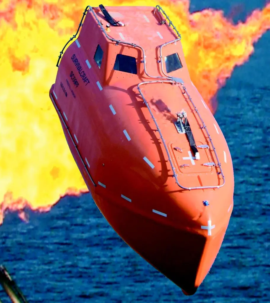 Great falls of fire! The fire protected version of the SC59FF is equipped with an external water spray and an internal compressed air supply.