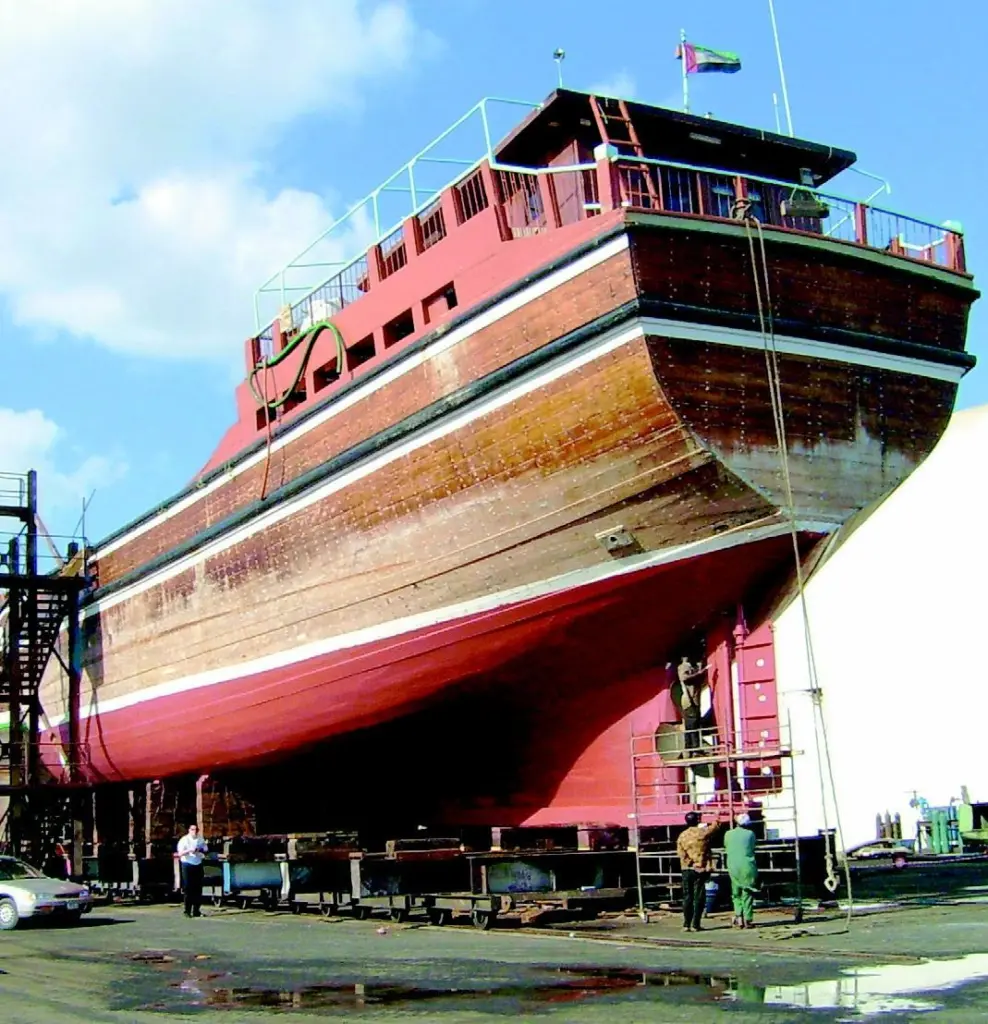 All types of vessels are wheeled to dry berths at Al Jadaf.