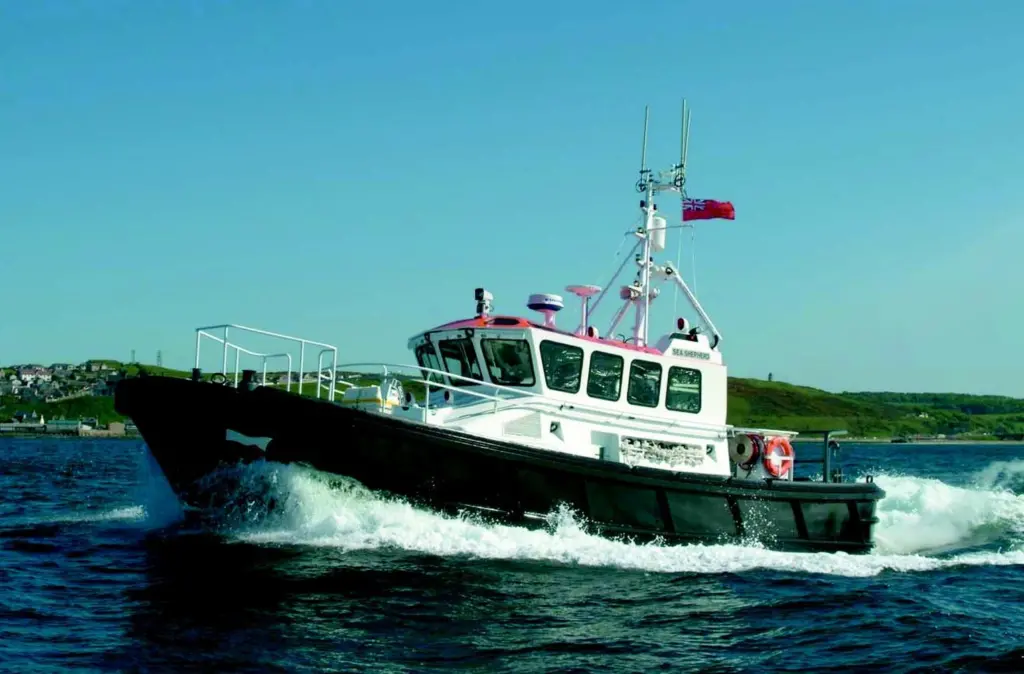 The Aberdeen pilot launch Sea Shepherd uses a Centaflex Series A coupling with 500 mm flexible element to reduce engine noise and vibration.