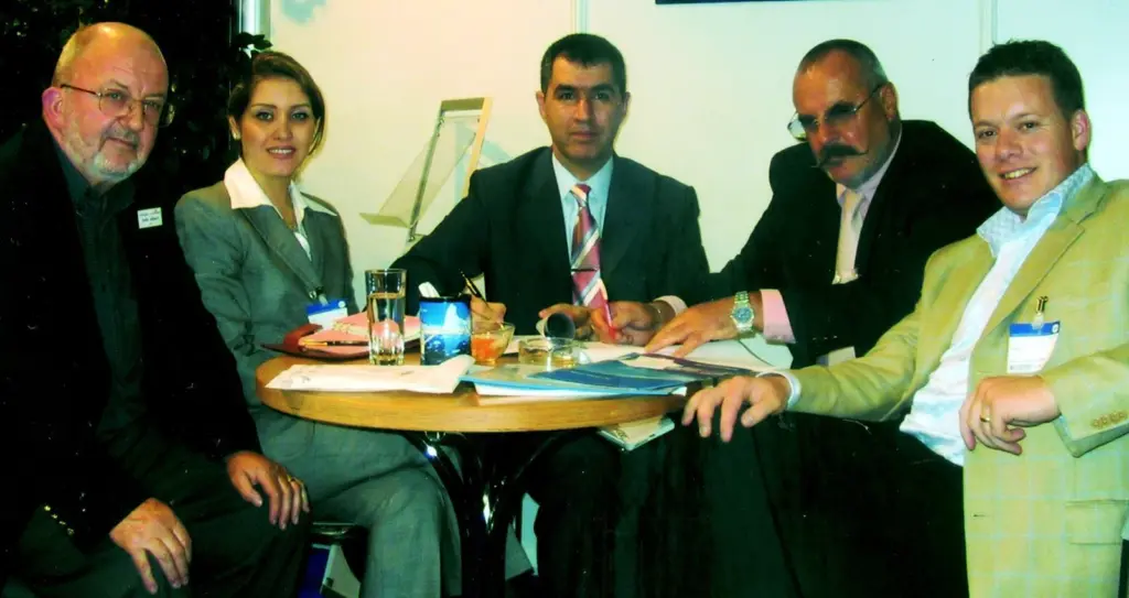ECS and the AQUA Group sign the CranePower agency agreement for the Middle East at SMM last month.