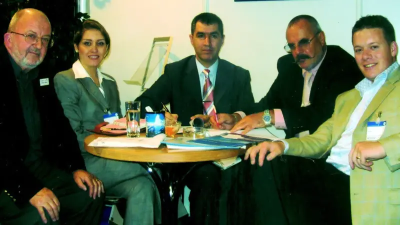 ECS and the AQUA Group sign the CranePower agency agreement for the Middle East at SMM last month.