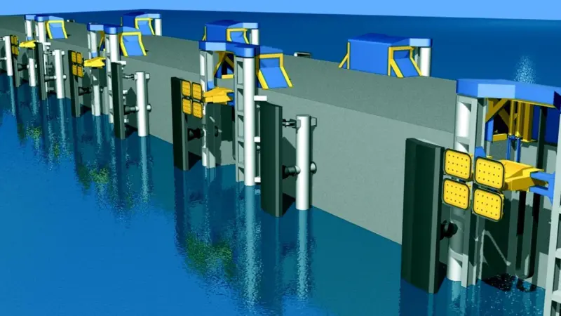 Computer-generated impression of one of MSLs MoorMaster 800 units.