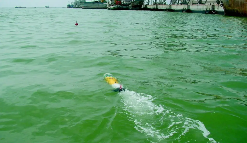 Surveys of Iraqi ports such as Umm Qasr - shown here being surveyed by an unmanned underwater vehicle - suggest wrecks are a hazard to navigation.