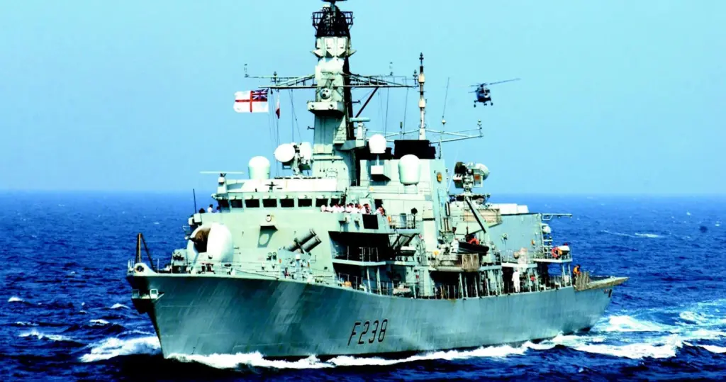 HMS Northumberlands refit includes repainting.