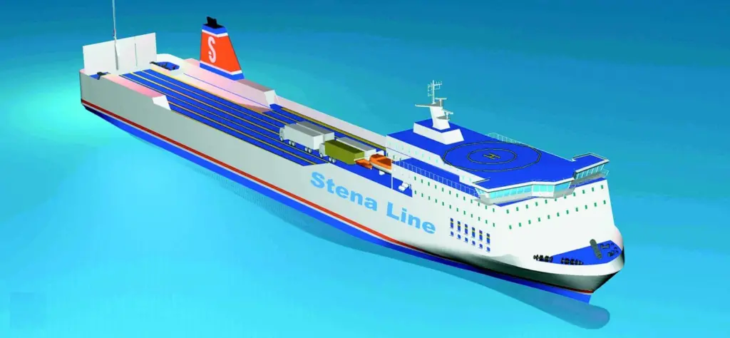 An artists 3D impression of Stena Lines new Ropax ferries.