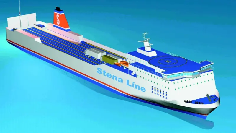 An artists 3D impression of Stena Lines new Ropax ferries.