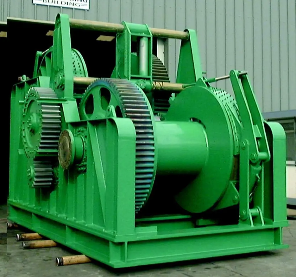 The 150 ton anchor handling towing winch leaves the ACE factory.