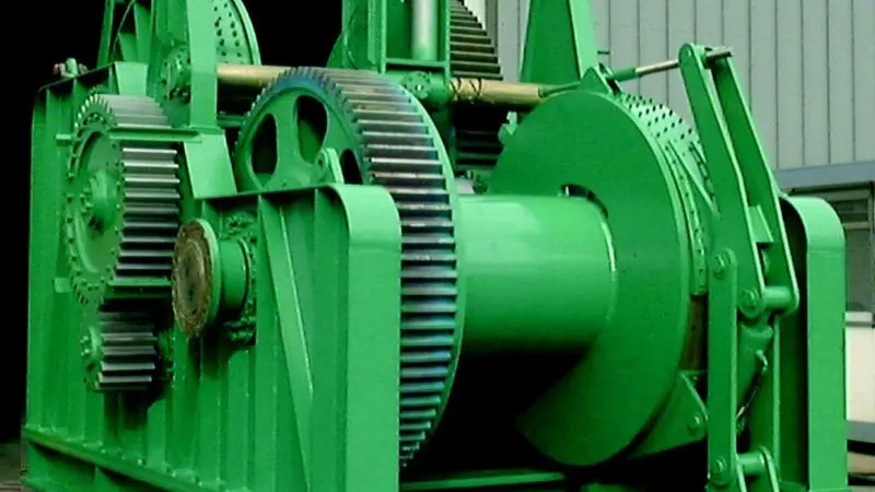 The 150 ton anchor handling towing winch leaves the ACE factory.