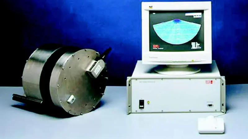 System components for Resons SeaBat 8101 multibeam echosounder commissioned by hydrographic port authorities at Bristol and London.