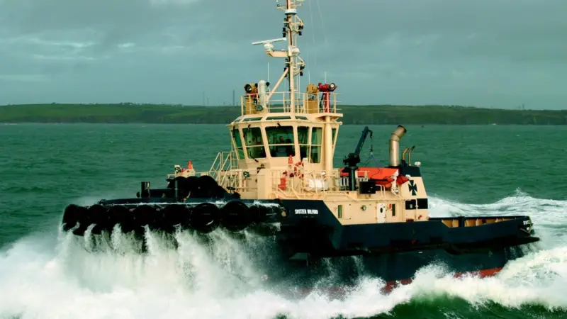 Svitzer Milford has a 62 tonnes bollard pull.