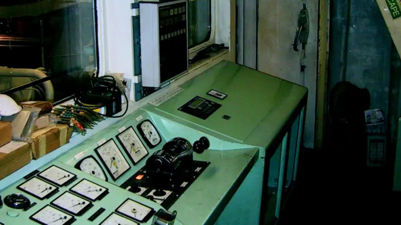 The wheelhouse console following Bonds installation of the new Lyngso system on board the tug Powerful.