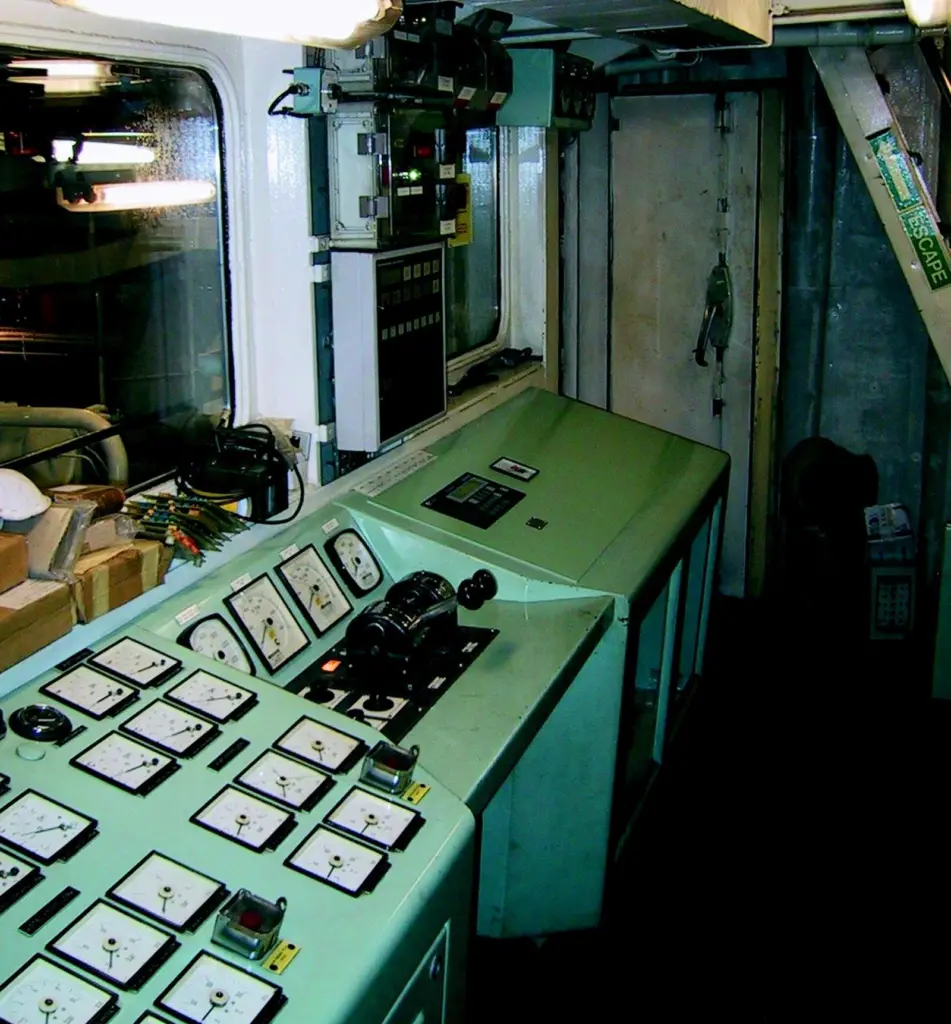 The wheelhouse console following Bonds installation of the new Lyngso system on board the tug Powerful.
