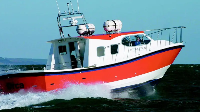 Orca displays the elegant lines and fine sea keeping common to all Safehaven Marine designs.